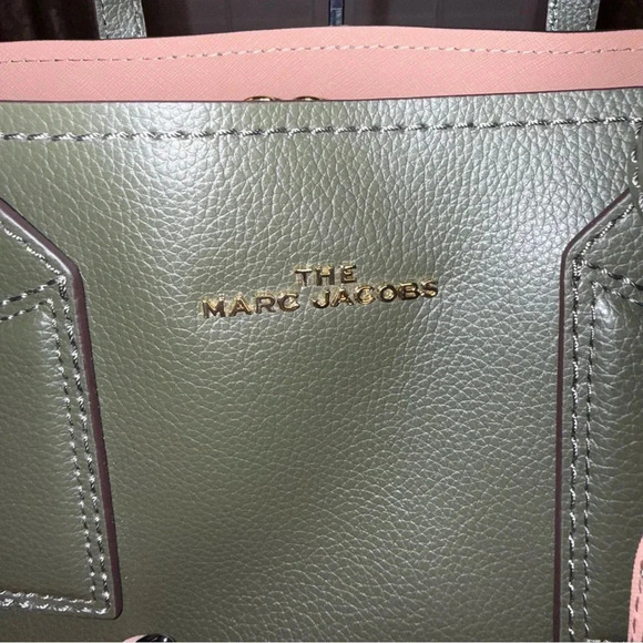 Marc Jacobs The Editor Leather Tote - Balsam Fir / Pink Interior w/ Dust Bag - Picture 6 of 16